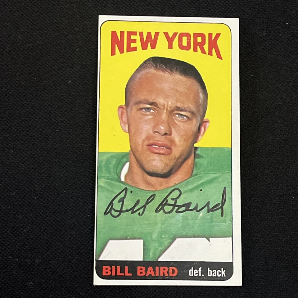 BILL BAIRD 1965 TOPPS SIGNED AUTOGRAPHED CARD #111 NEW YORK JETS - Image 1 of 2