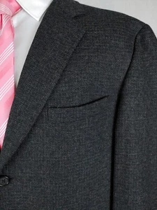 Giacca cappotto sportivo blazer 3 bottoni Tallia uomo 44/46XL grigio antracite lana marrone check - Foto 1 di 16