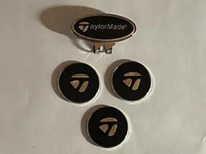(3) TaylorMade Magnet Coin Golf Markers With TaylorMade Hat Clip - A Great Deal! - Picture 1 of 5