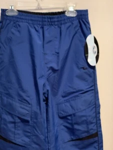 Boys Lined AW Track Pants in Blue Elasticized Waistband Sizes 8/10  - Picture 1 of 5
