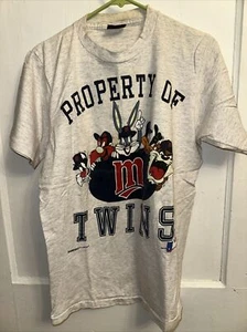 Vintage Minnesota Twins Looney Tunes T-Shirt Size L 1991 90s MLB - Picture 1 of 5