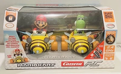 Mario Kart Mario Yoshi Carrera RC Car Bumble V Twin 2.4 GHz Nintendo - Image 1 of 4