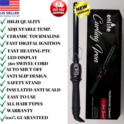 Enlite Professional Hair Curling Iron 1-Inch Variable Adjustable LED ~ USA~ - Image 1 of 3