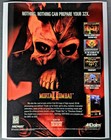 Mortal Kombat II 2 Sega 32X Game 1994 Promo Ad Wall Art Print Poster - Glossy