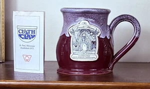 TUCH & TON BECHER Steinzeug Keramik Französisch Herrenhaus weinrot Süd Sterling PA Tasse - Bild 1 von 8