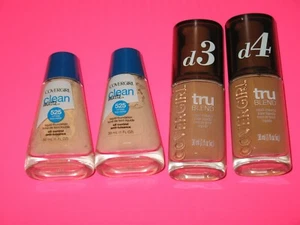 2 COVERGIRL Clean Matte Liquid Foundation Buff Beige 525 & 2 TRU BLEND d4 & d3 - Bild 1 von 5