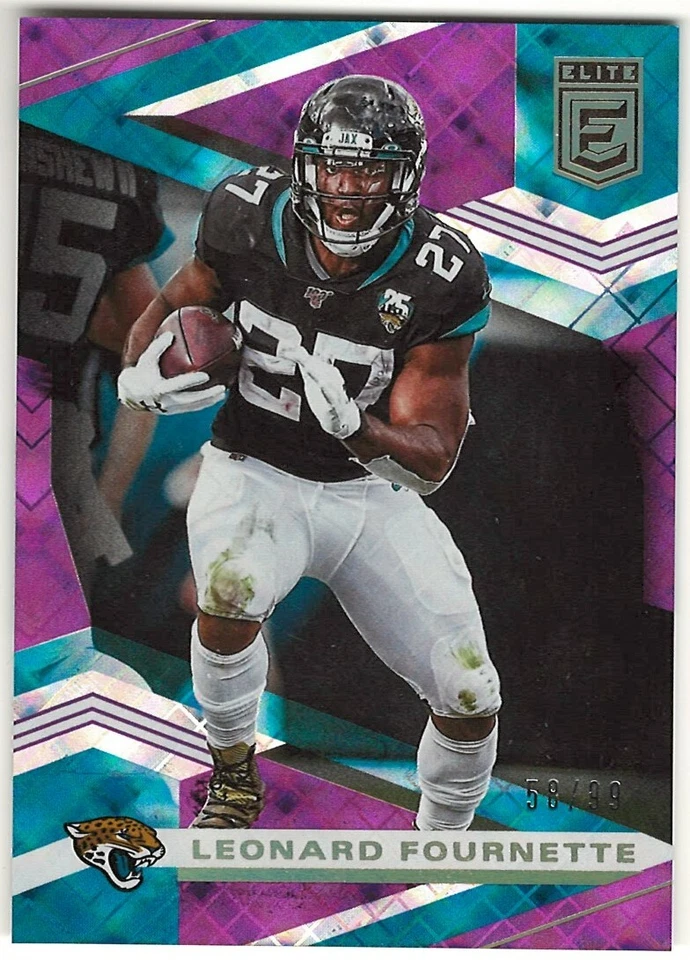 LEONARD FOURNETTE 2020 Panini Elite /99 PURPLE Parallel JACKSONVILLE JAGUARS  - Image 1 of 1