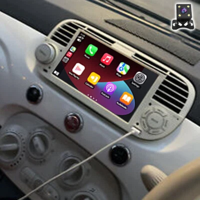 7" Autoradio Per FIAT 500 2007-2015 Stereo Android 13 2+64G GPS NAVI Carplay RDS - Immagine 1 di 4