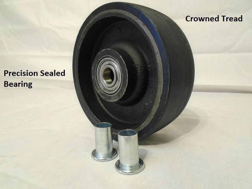 CREATIVE INDUSTRIAL SALES 6" x 2" Polyurethane Caster Wheel w/ 1/2" Bushings:1300lb Capacity