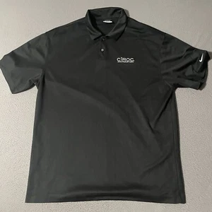 Nike Golf Polo Shirt Mens XL Performance Dri-Fit Ciroc Vodka Black Casual - Picture 1 of 6