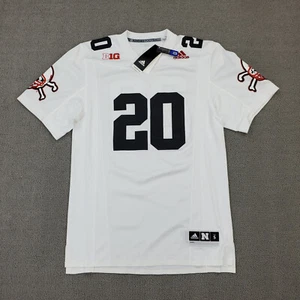 Camiseta de fútbol Adidas Nebraska para hombre pequeña FT1599 Cornhuskers calavera blanca - Imagen 1 de 10