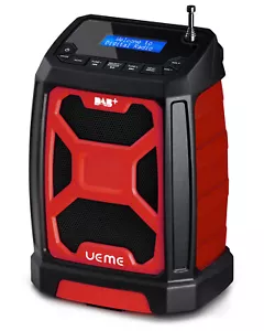 5W Portable Jobsite DAB+ DAB FM Radio | Bluetooth | Rechargeable Battery | AUX - Picture 1 of 15