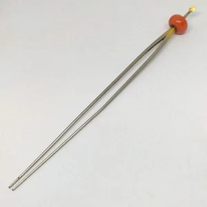 Antike japanische Kanzashi Haarnadel - Korallenperle, 2 Krappen, 12 cm - Bild 1 von 9