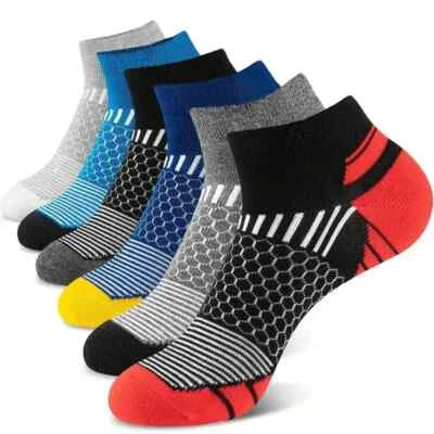 Pack de seis pares de calcetines deportivos deportivos cortos multicolores para hombre (6 pares) Foto 1 de 3