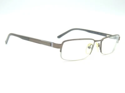 Perry Ellis 299 3 Brown Half Rim Eyeglass Frames 53 17 135 - Image 1 of 4