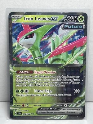 Iron Leaves ex 025/162 Pokemon Sv05: Temporal Forces Double Rare Holo - Image 1 of 2
