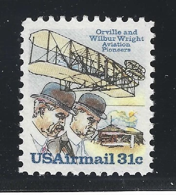 U.S. STAMP #C92  --- 31c WRIGHT BROTHERS  AIRMAIL — XF  -- MINT -- GRADED 90 - Image 1 of 2