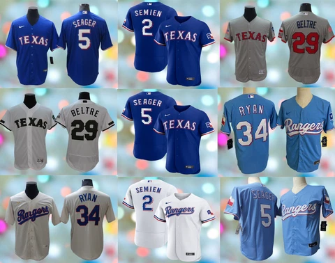 Men's Texas Rangers - #2 #5 #12 #29 #34 #48 Cool Base / FlexBase Stitched Jersey Cover