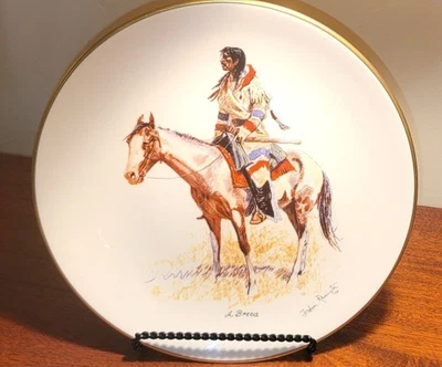 Frederic Remington pieza retirada A Breed pintura firmada nativo americano Gorham Foto 1 de 4