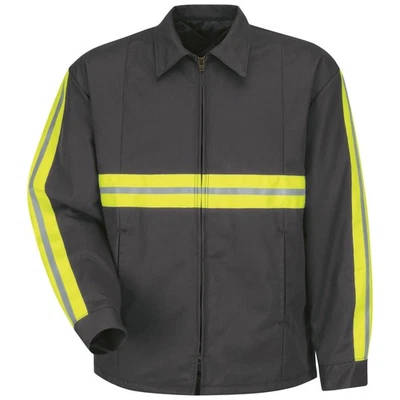 Red Kap Men's Enhanced Visibility Perma-Lined Panel Jacket - Image 1 of 4