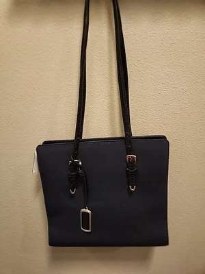 Cartera Cartera de Colección Ralph Lauren Azul Marino Nylon y Cuero Usada en Excelente Condición Foto 1 de 4