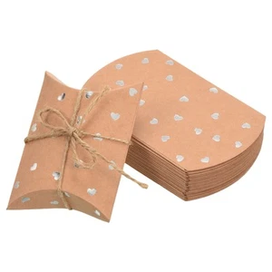 Cuscino Scatole,50pz Argento Tono Cuore con Corda 4.5 x 2.8",Giallo - Foto 1 di 7