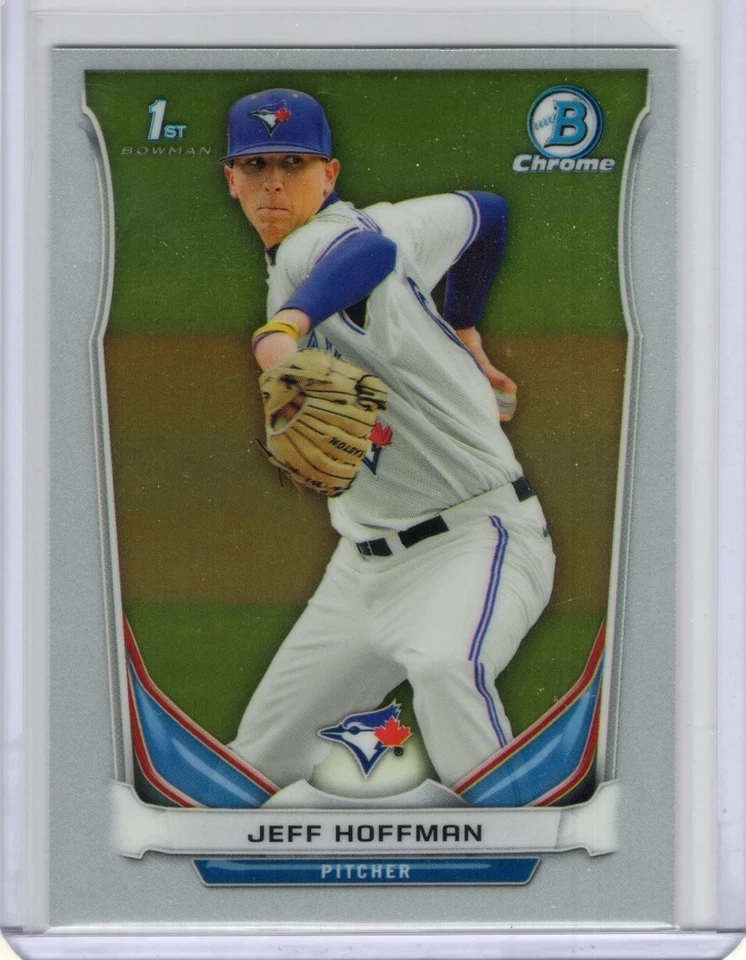 2014 Bowman Chrome Draft Picks Jeff Hoffman Rookie Card RC #CDP6 BLUE JAYS - Image 1 of 2