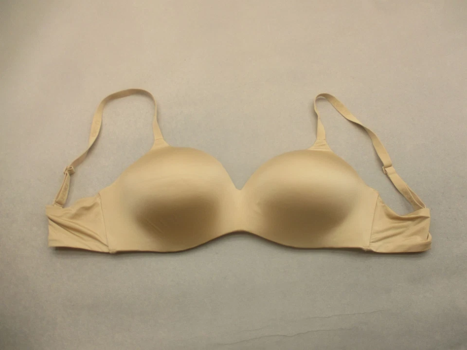 34DD DKNY Mujer Beige Forrado Inalámbrico Cierre Trasero Demi Bra 11B Foto 1 de 4