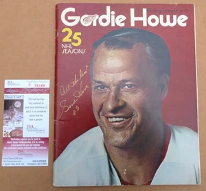 Red Wings Gordie Howe signed 25 Years in NHL Program ! - Picture 1 of 7