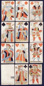 cartes a jouer jeu play cards juego de cartas juego de cartas juego Lyon 1760 - Imagen 1 de 6