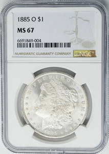 1885-O Morgan Silver Dollar $ MS67 NGC 950790-12 - Picture 1 of 5