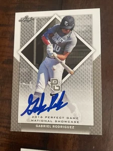 GABRIEL RODRIGUEZ 2016 LEAF "PERFECT GAME" NIKE ALL-AMERICAN RC #187 AUTO SIGNED - Picture 1 of 8