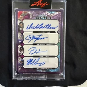 2024 Decadence OCTET Butkus/Taylor/Lewis/Mike Singletary Purple 8 AUTOS #'/5 - Picture 1 of 2