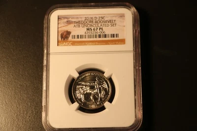 2016 D THEODORE ROOSEVELT QUARTER NGC MS67 PL - Image 1 of 2
