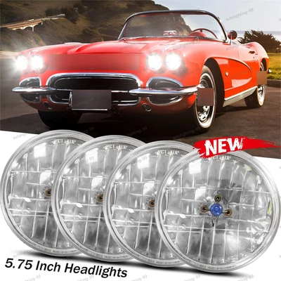 Faros halógenos de haz alto/bajo DOT 5,75" 5-3/4" para Chevrolet Corvette C1 C2 C3 Foto 1 de 4