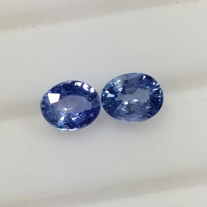 1.39ct Natural Srilankan Blue sapphire nice blue beautiful matching pair gems - Picture 1 of 4