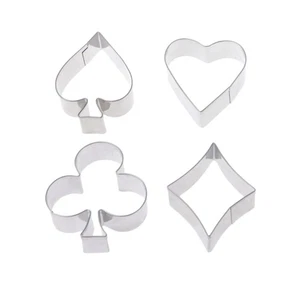4 Pcs Stainless Steel Cookie Cutter Set Pastry Cake Biscuit Cutting Molds - Picture 1 of 8