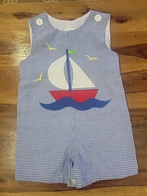 Kelly's  kids Gingham boys 4t  romper - Image 1 of 4