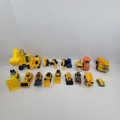 Lot of 18 Mix Cat Construction Trucks Mini Caterpillar Toys Plastic Vehicles - Image 1 of 4