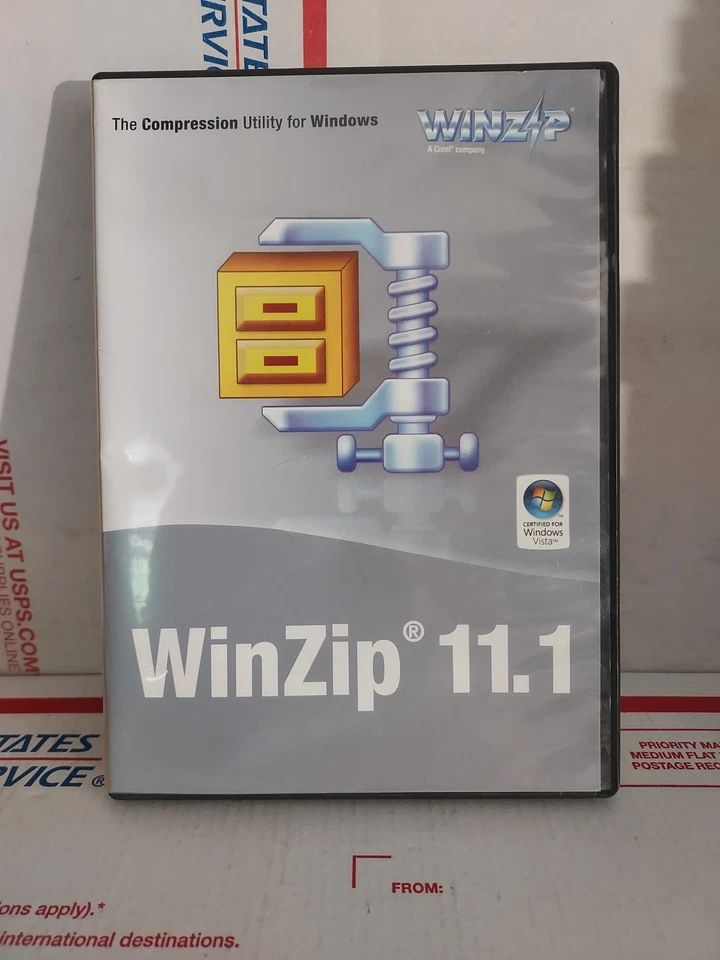 Rare COREL Winzip 11.1 Software CD Windows Vista Good Used No Keycodes - #14 - Image 1 of 3