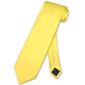 Vesuvio Napoli NeckTie Solid GOLDEN YELLOW Color Mens Neck Tie - Picture 1 of 2