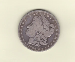 VINTAGE AMERICAN 1894-O Morgan Dollar 90% Silver US Coin - Picture 1 of 2