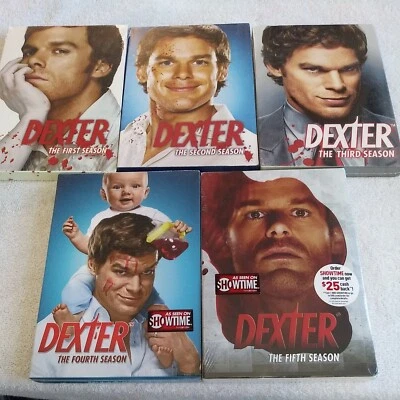 DEXTER Showtime Dvd lot Complete Season 1 2 3 4 5 1-5 New Sealed Michael C. Hall - Image 1 of 4