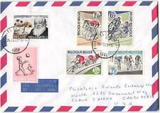 Belgium #B801, B736-B739, B926 1989 Air Mail, Bruxelles to Coeur D Alene ID