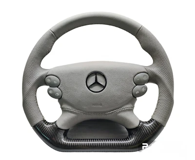 Mercedes AMG SL55 R230 2005 volante carbono G55 Clk55 SL500 gris plano w209 Foto 1 de 4