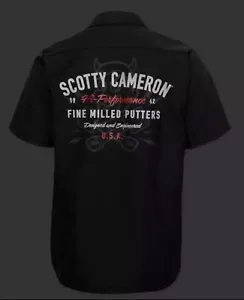 Camisa de Trabajo Scotty Cameron Botón Speed Demon Negra Grande Speed Shop Lanzamiento NUEVA - Imagen 1 de 5