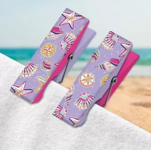 Beach & Pool Towel Clips, Secure Towel To Chair, Large Clothes Pin Clip NEW - Picture 1 of 6