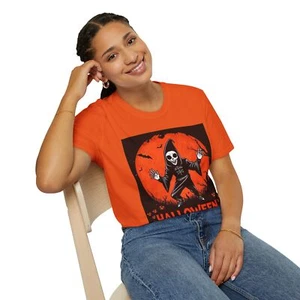Halloween Skelett Grafik T-Shirt, Unisex Halloween Shirt, Grusel Kostüm, Herbst - Bild 1 von 11