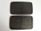 Vintage Pair of Toastess Waffle Maker Iron Plates from Model 51 Reversible Grill