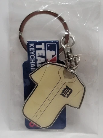 Detroit Tigers Keychain MLB Team Home Away Jersey Double Sided Key Chain Cover